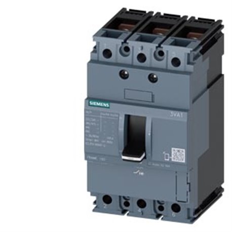 SIEMENS, SENTRON 3VA 3 Pole 100A 55kA MCCB