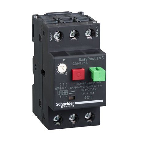 SCHNEIDER, 25A, GZ1-E with Pushbutton control for ETVS CB for Motor Protection 