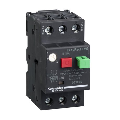 SCHNEIDER, 18A, GZ1-E with Pushbutton control for ETVS CB for Motor Protection 