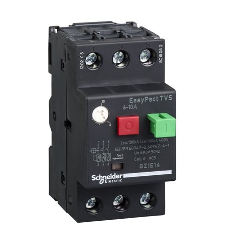 SCHNEIDER, 10A, GZ1-E with Pushbutton control for ETVS CB for Motor Protection 