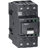 SCHNEIDER, 3 Pole, 50A, 24V DC Low Comsumption, TeSys D-model Power Contactor