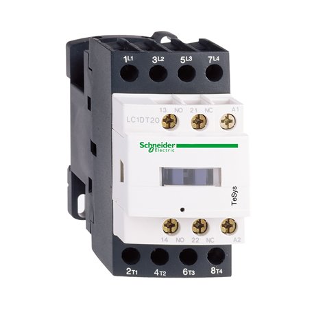 SCHNEIDER, 4 Pole, 24V DC, TeSys D Model Power Contactor