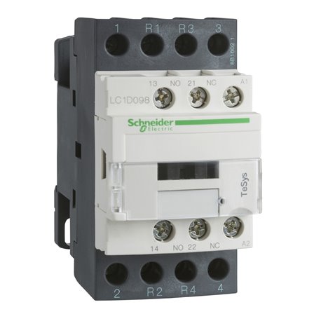 SCHNEIDER, 4 Pole, 24V DC, TeSys D Model Power Contactor