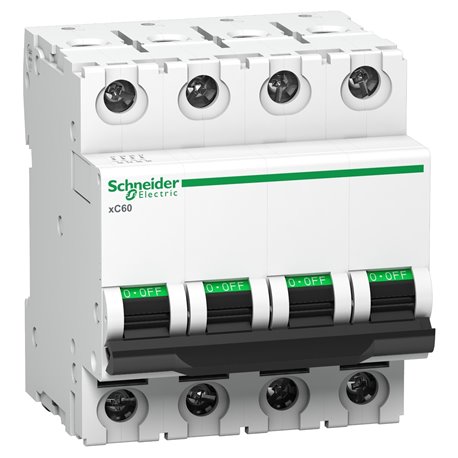 Schneider, 4 Pole, 6A, xC60 AC MCB