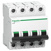 Schneider, 4 Pole, 25A, xC60 AC MCB