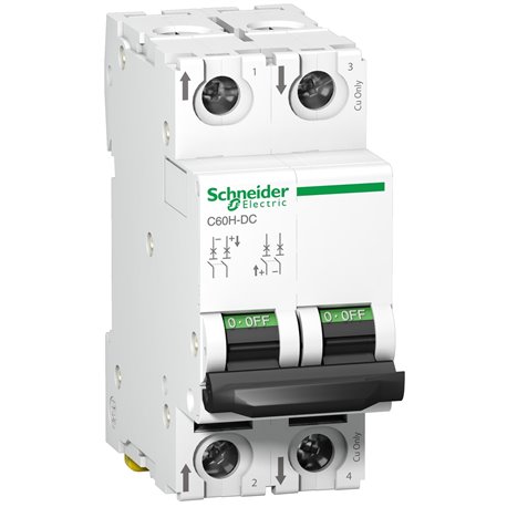 Schneider, 2 Pole, 16A, C60H DC MCB