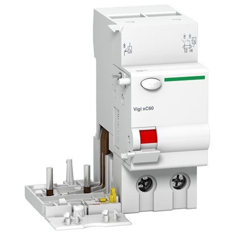 Schneider, 2 Pole, 63A, 100mA, AC, Vigi xC60 RCD Add-on block