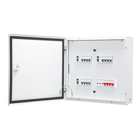 Schneider, Acti 9 IP 43 Double Door, 4 way eco TPN Metallic Modular DB