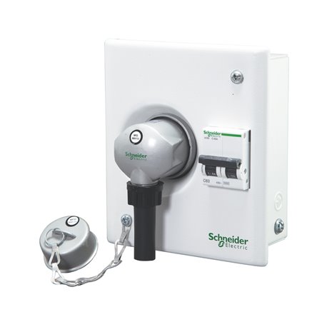 Schneider, Acti 9 IP 30 Single Door, 30A, 3P+N, Metal Clad Plug & Socket Unit for Metallic Modular DB