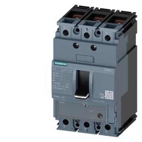 SIEMENS, SENTRON 3VA 3 Pole 63A 55kA MCCB for Motor Protection