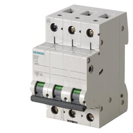 SIEMENS, 3 Pole 6A Betagard 5SL6 MCB