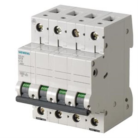 SIEMENS, 4 Pole 16A Betagard 5SL6 MCB