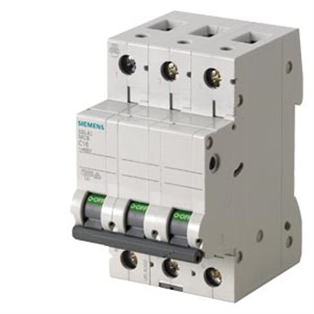 SIEMENS, 3 Pole 10A Betagard 5SL4 MCB