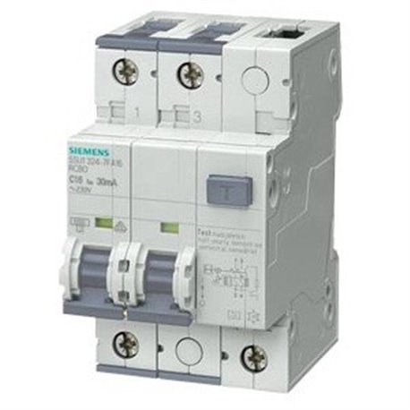 SIEMENS, 63A, 2 Pole, 30mA, Betagard 5SU1, class AC RCB