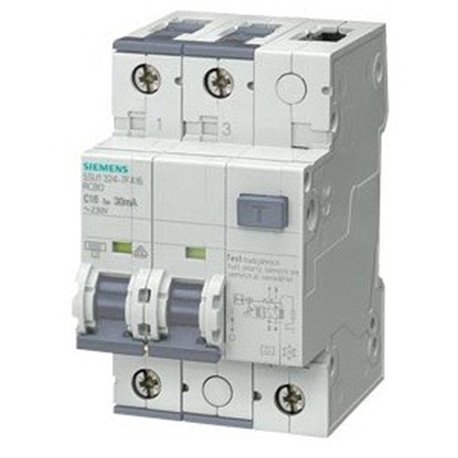 SIEMENS, 32A, 2 Pole, 100mA Betagard 5SU1, class AC RCB