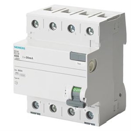 SIEMENS, 63A, 2 Pole, 300mA, Betagard 5SV, class AC RCCB