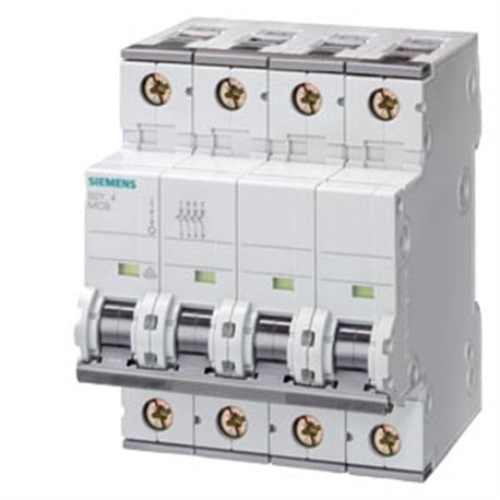 SIEMENS, 4 Pole, 80A, Betagard 5SY4 C-CURVE MCB