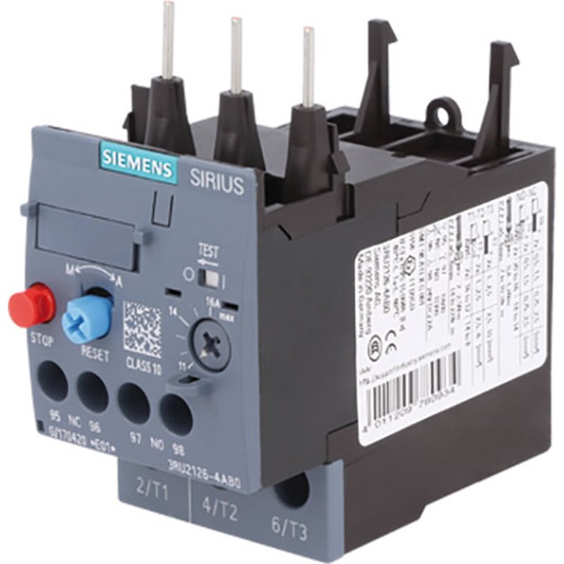 SIEMENS, 0.11-0.16A, Class 10, 3RU THERMAL OVERLOAD RELAY, Book it just