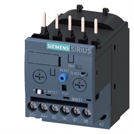 SIEMENS, 3-12A, Class 20, 3RB MICROPROCESSOR BASED OVERLOAD RELAY