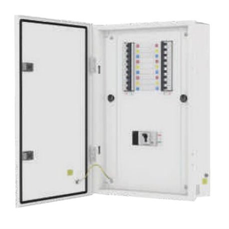 L&T, IP43-Metal Door, 16 way Vertical TPN DB upto 125A, MCCB Incomer