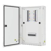 L&T, IP43-Metal Door, 4 way Vertical TPN DB with Modular Incomer