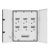 L&T, IP43-Metal Door, 6 way TPN Phase Segregated DB with Modular Incomer