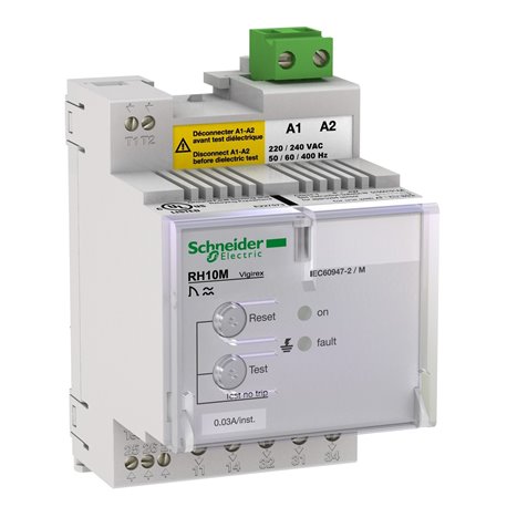 SCHNEIDER, 380/415V AC, Din Rail mounting Vigirex Earth Leakage Protection Relays