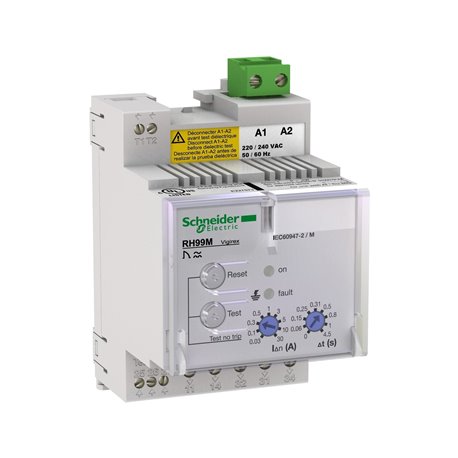 SCHNEIDER, 220/240V AC, Din Rail mounting Vigirex Earth Leakage Protection Relays