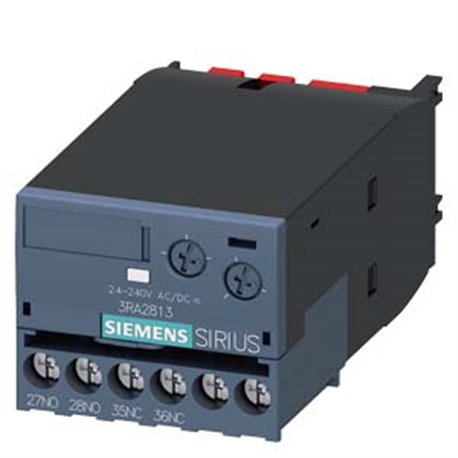 SIEMENS, 24-240V AC/DC Solid state timer ON-Delay block for 3RH2 &3RT2 contactor of snapping onto the front (S00, S0, S2, S3)