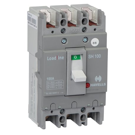 HAVELLS, 3 Pole, 80A, Loadline MCCB