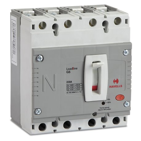 HAVELLS, 4 Pole wSN, 40A, Loadline MCCB