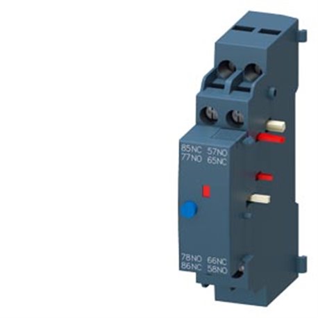 SIEMENS, Signaling switches ( Alarm contacts ) Mountable on the left side,Separate tripped and short-circuit alarms, for 3RV2 M