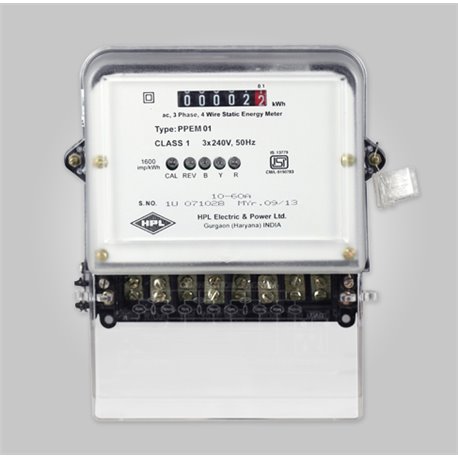 HPL, 5-20A, 3 Phase, Counter Type ELECTRONIC ENERGY METER