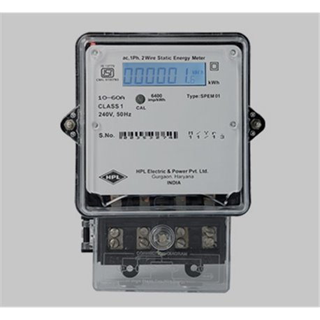 HPL, 10-60A, 1 Phase, Static LCD Type ENERGY METER