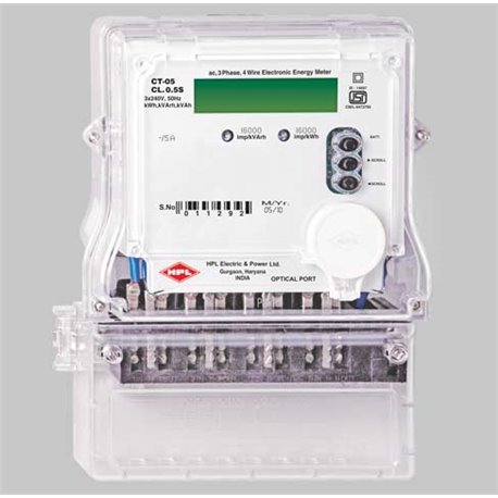 HPL, 1A, 3 Phase, HT-CT Operated Trivector MULTIFUNCTION DLMS Type ENERGY METER