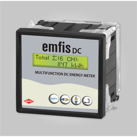 HPL, emfis DC, Panel Mounted MULTYFUNCTION ENERGY METER