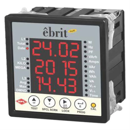 HPL, Class 1, 3 Phase 3 Wire/ 3 Phase 4 Wire, êbrit MULTYFUNCTION ENERGY METER