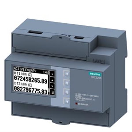 SIEMENS, 65A, PAC 2200 DIN RAIL METER with RS485 Port