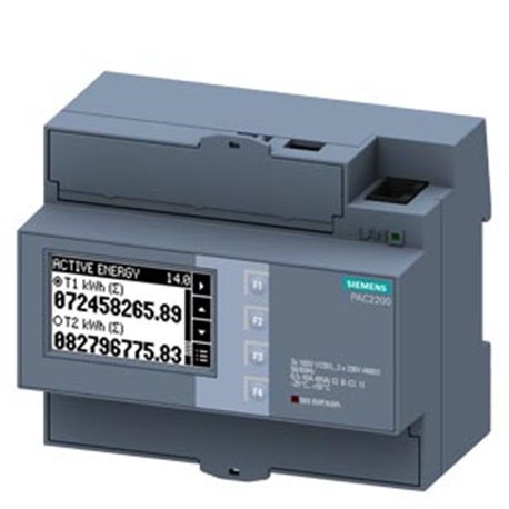 SIEMENS, 65A, PAC 2200 DIN RAIL METER