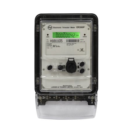 L&T, Model ER300P, 1A, 3 Phase 4 Wire, TRIVECTOR METER