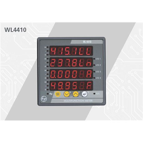 L&T, 0.2S with RS485, MULTIFUNCTION 4410 LED METER 