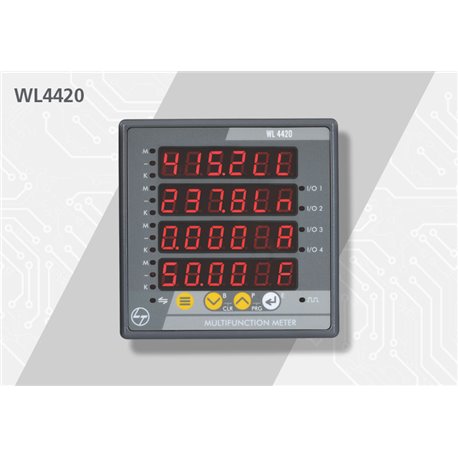 L&T, 0.2S with RS485, MULTIFUNCTION 4420 LED METER 