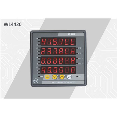 L&T, 0.5 with RS485, MULTIFUNCTION 4430 LED METER 