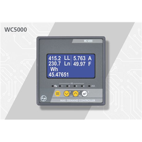 L&T, 0.5S with RS485, MULTIFUNCTION 5000 LCD METER 