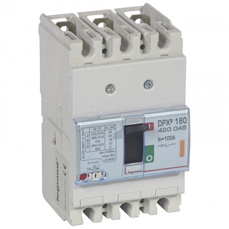 Legrand, 3 Pole, 100A, DPX³ 160 MCCB