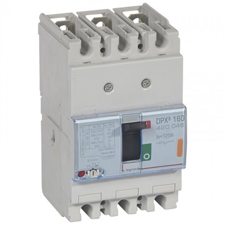 Legrand, 3 Pole, 125A, DPX³ 160 MCCB