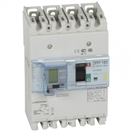 Legrand, 4 Pole, 63A, DPX³ 160 MCCB