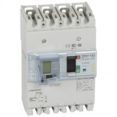 Legrand, 4 Pole, 80A, DPX³ 160 MCCB