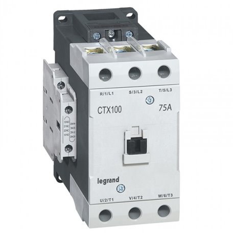 Legrand, 75A, 3 Pole, 110V AC with Screw Terminal CTX³ 100 CONTACTOR