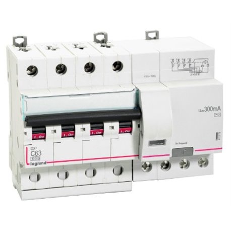 Legrand, 4 Pole, 63A, 300mA, AC Type, DX³ RCBO